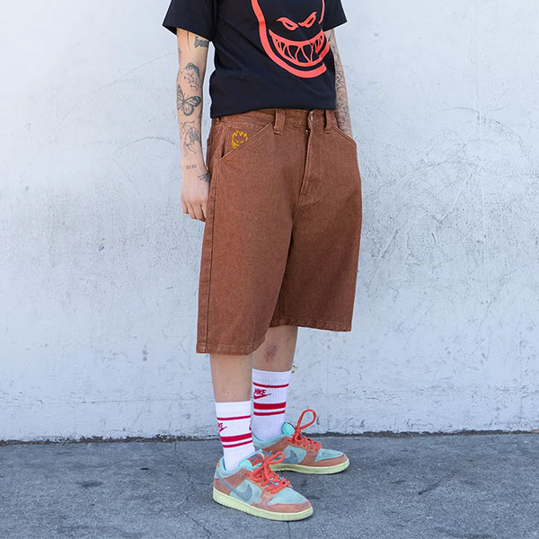 【SPITFIRE】BIGHEAD DENIM SHORTS brown スピットファイアー ショートパンツ ショーツ デニム パンツ スケートボード スケボー SKATEBOARD