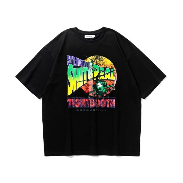 TIGHTBOOTH】AH_TB64 S/S T-SHIRT black タイトブース Tシャツ