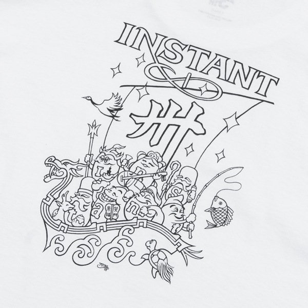 【INSTANT×7STARS】30TH 宝船 POCKET TEE white インスタント Tシャツ スケートボード スケボー SKATEBOARD