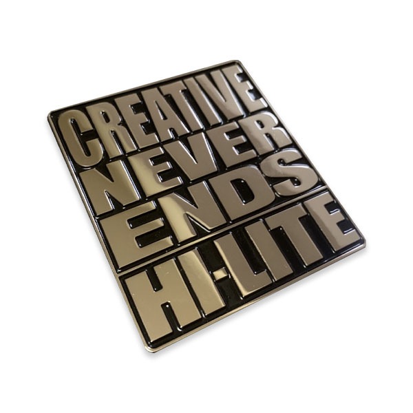【hi-lite】CREATIVE NEVER ENDS PINZ silver ハイライト ピンズ 小物 スケートボード スケボー SKATEBOARD