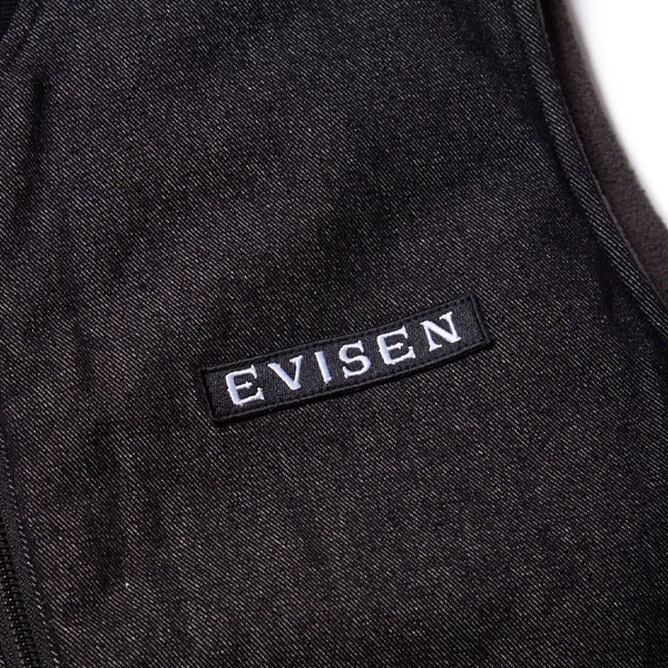 Evisen】MICROFLEECE DENIM REVERSIBLE VEST olive エビセン