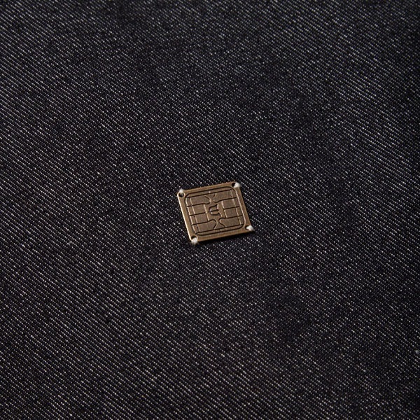 Evisen】MICROFLEECE DENIM REVERSIBLE VEST olive エビセン