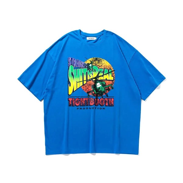 Newera■ストリートスケートボード T-shirt■送料込 TIGHTBOOTH】AH_TB64 S/S T-SHIRT blue タイトブース Tシャツ