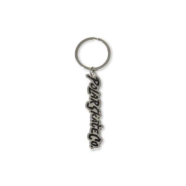 【POLAR】KEYCHAIN SURF LOGO silver ポーラー キーホルダー 小物 スケートボード スケボー SKATEBOARD