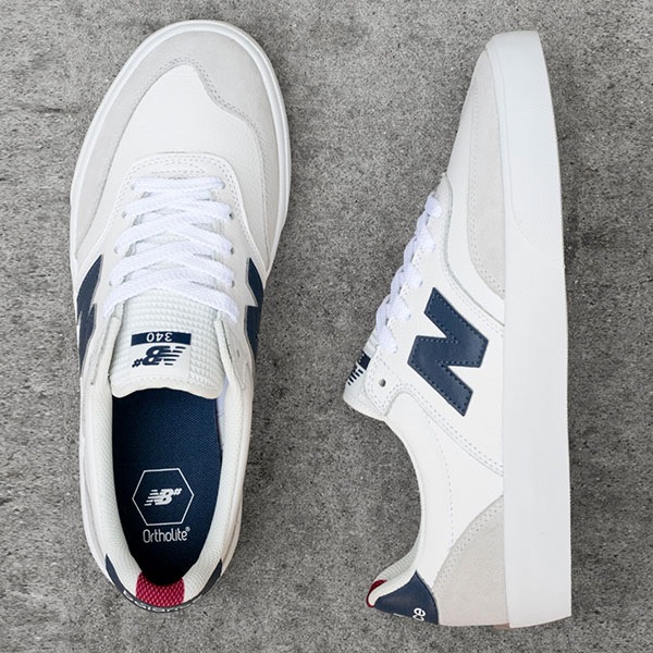 【NEW BALANCE NUMERIC】340 カラー：white with nb navy(WVS)　ニューバランス ヌメリック スケートボード スケボー シューズ 靴 スニーカー SKATEBOARD SHOES