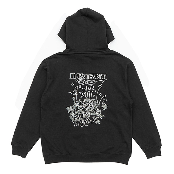 【INSTANT×7STARS】30TH 宝船 ZIP HOODIE black インスタント パーカー スケートボード スケボー SKATEBOARD