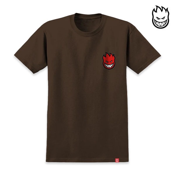 【SPITFIRE】LIL BIGHEAD S/S TEE charcoal/red/white スピットファイアー ティーシャツ 半袖 スケートボード スケボー SKATEBOARD