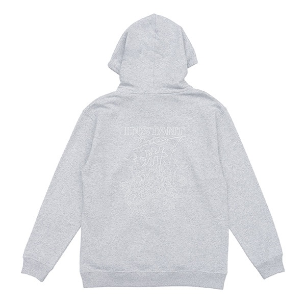 【INSTANT×7STARS】30TH 宝船 ZIP HOODIE ash インスタント パーカー スケートボード スケボー SKATEBOARD