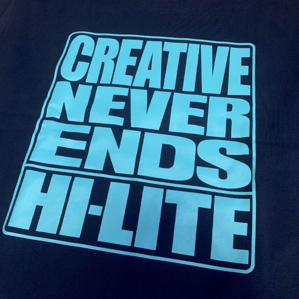 【hi-lite】CREATIVE NEVER ENDS SWEAT navy ハイライト トレーナー クルーネック スケートボード スケボー SKATEBOARD