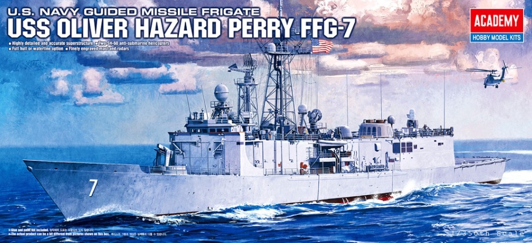 14102 1/350 アメリカ海軍 ミサイルフリゲート艦  FFG-7 オリバー・ハザード・ペリー
