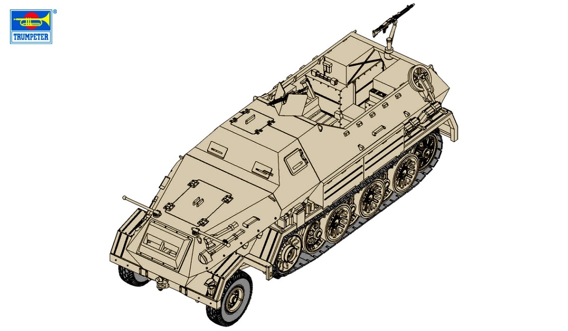 ドイツ軍 Sdkfz.8/DB10 12t 装甲兵員輸送車 (プラモデル