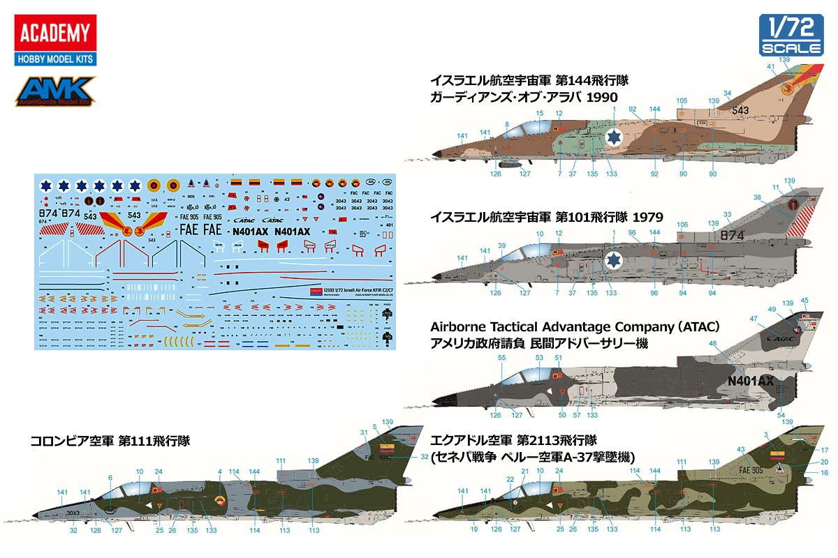 1/72 クフィール C2/C7【12593】