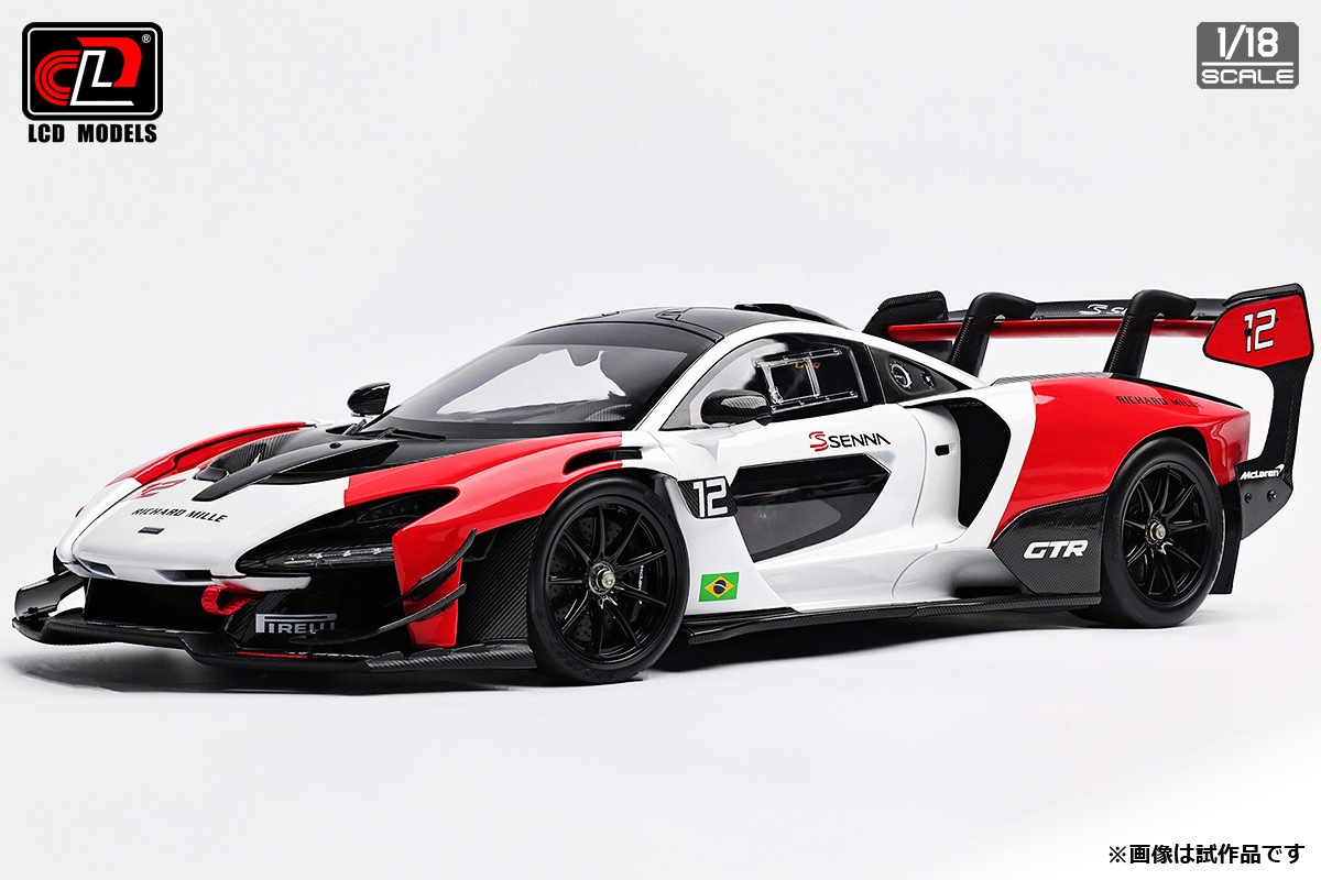 1/18 マクラーレン Senna GTR レッド & ホワイト ダイキャストモデル