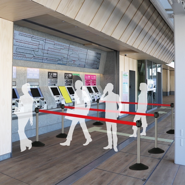 ベルトパーテーションAW 屋外対応 | 店舗・イベント装飾・販促