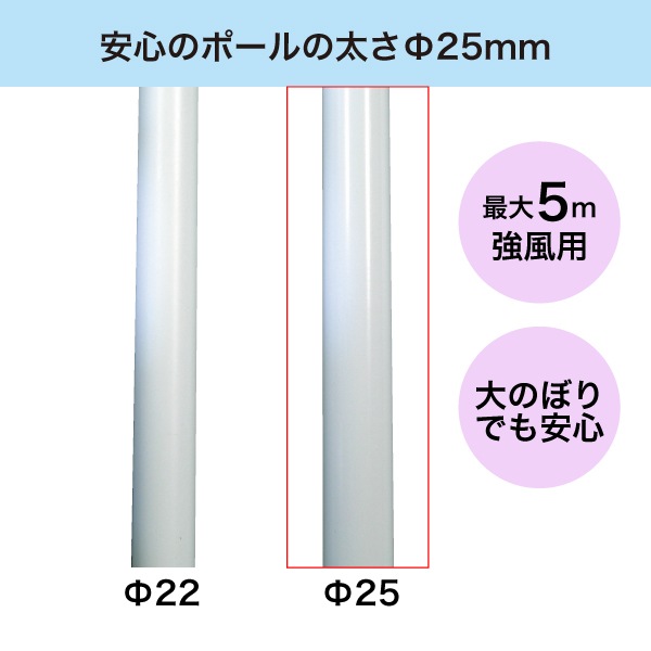 のぼり竿 オリジナルポール（太・5m）【個人宅配送不可】 | 店舗