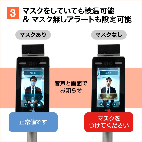 AIサーマルカメラ AI顔認証タイプ | 店舗・イベント装飾・販促