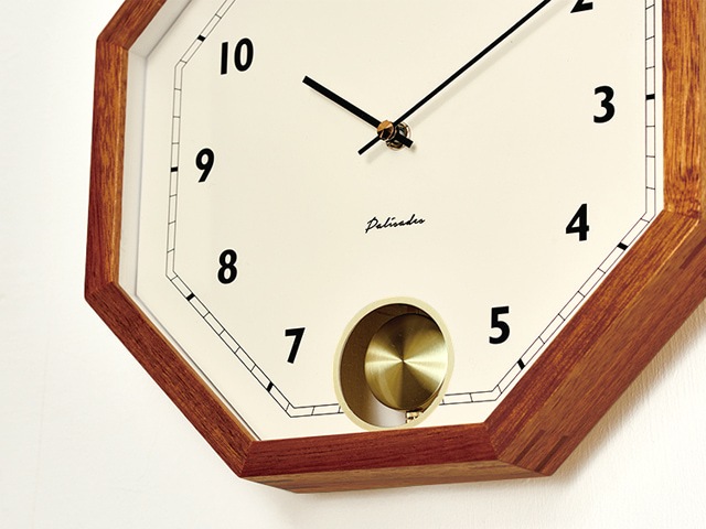 ブラウン木枠　八角★壁掛け振子時計　ゲルリッツ★ヴィンテージ　レトロ Gorilitz ゲルリッツ ウォールクロック | 時計,掛け時計