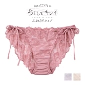 【お買い得品】らくしてキレイ ふわさらtype IBT355ペア サイドリボンショーツ 全3色 M・L ISD355