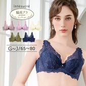 【SALE！カラー別価格あり】脇高ブラPremium ブラジャー単品 ふっくらデコルテメイク GHIJカップ アンダー65/70/75/80cm IBT351
