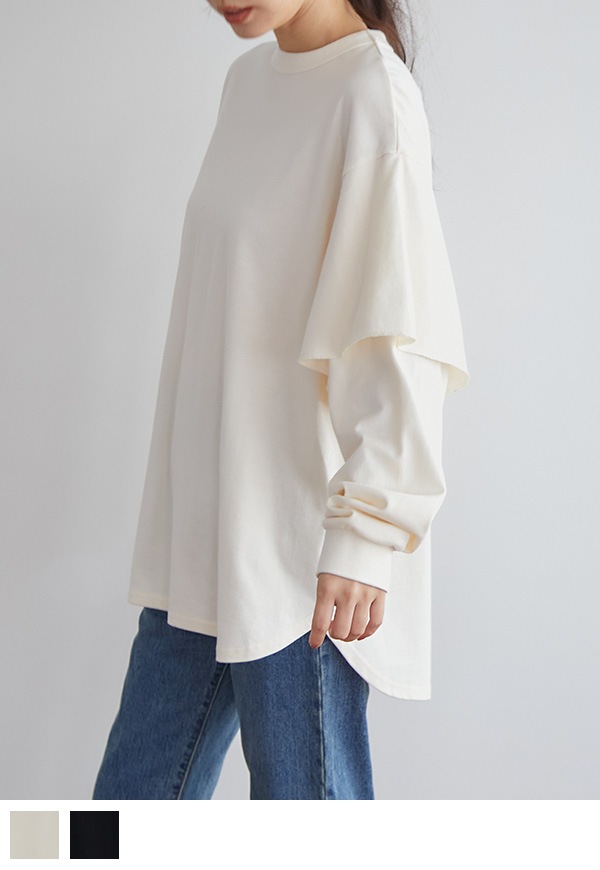 【2022WINTER NEW】W Sleeve LS Tee