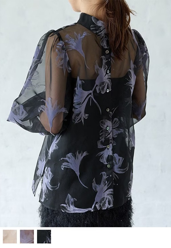 2Way Flocky Print Shirt