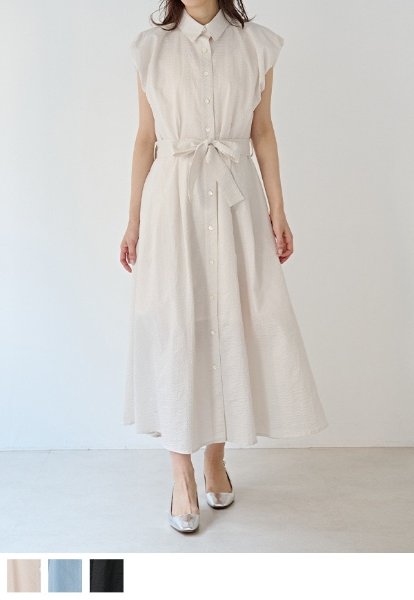 2024SUMMER NEW】Tuck Sleeveles One-piece | ワンピース,ワンピース 