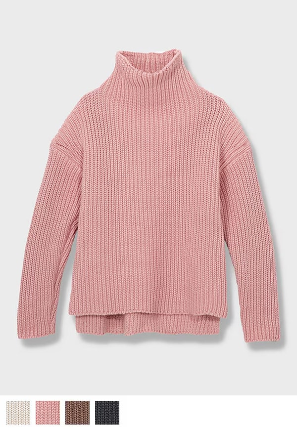 【在庫なし】Rib Knitting Pull-over