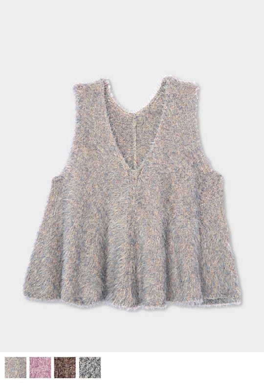 【3/13まで先行受注販売】【2026 SPRING NEW】Feather No Sleeve Knit