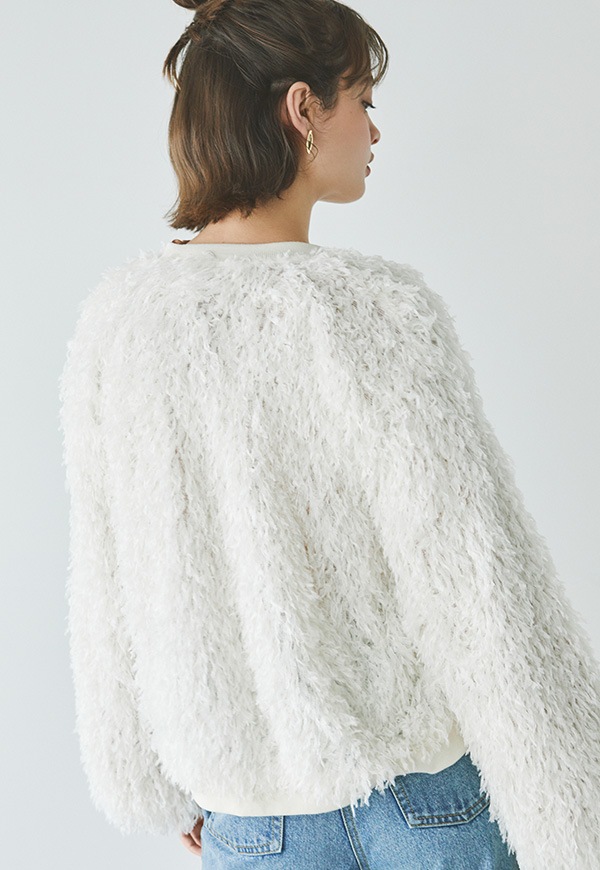 iNtimité Volume Fringe Cardiganアンティミテ iNtimité Volume Fringe Cardiganアンティミテ