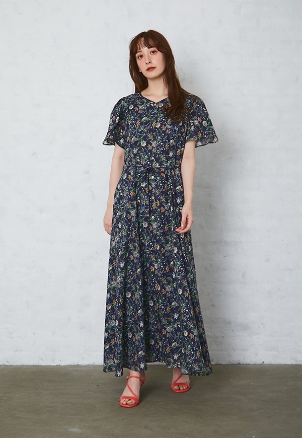 訳あり商品 Flower Sleeve INTIMITE | ITEMS ALL | One-piece Print ワンピース