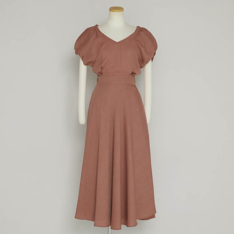 Linen Like Puff Sleeve One-piece | ALL ITEMS | INTIMITE(アンティミテ)