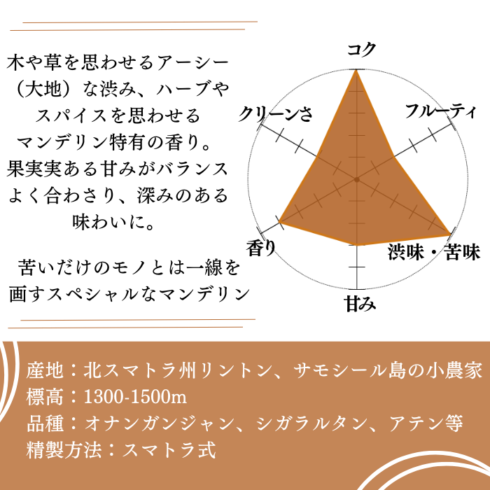 インドネシア スマトラ 200g＜フレンチロースト＞ | 〔 苦みのあるコク