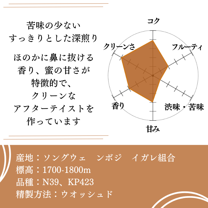 タンザニア イガレ　200g＜フレンチロースト＞