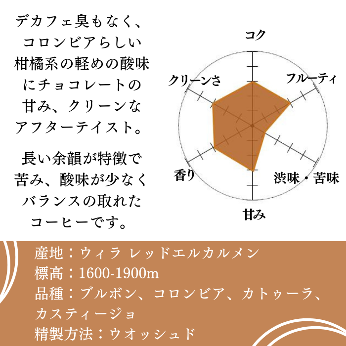 ＜25年12月末で販売終了＞【カフェインレスコーヒー】ドリップバッグ（6個入）コロンビア レッドエルカルメン
