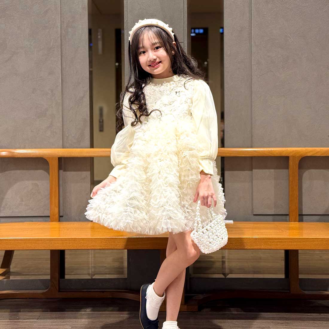 フラワーモチーフチュールワンピース | iosonomao moderato