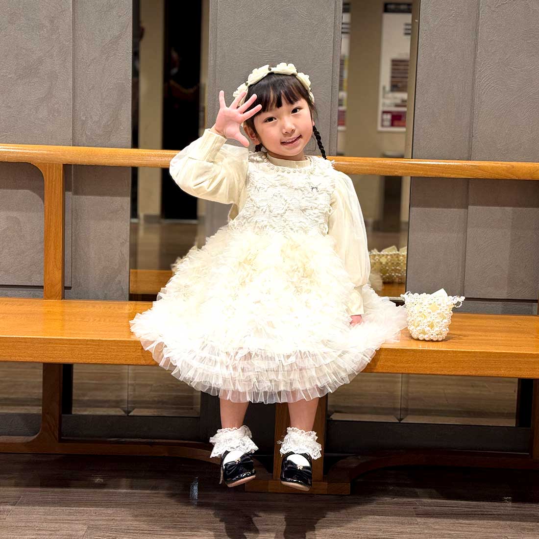 フラワーモチーフチュールワンピース | iosonomao moderato