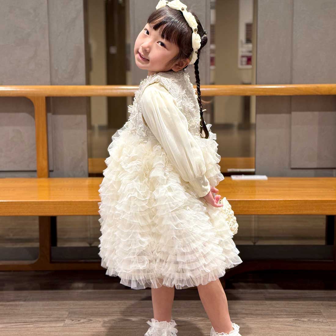 フラワーモチーフチュールワンピース | iosonomao moderato