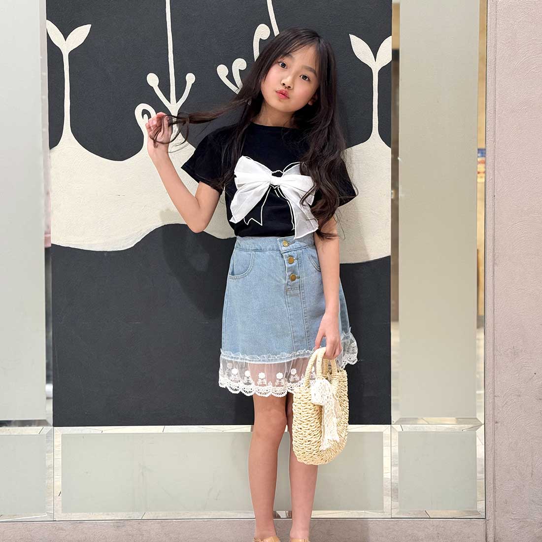 リボンモチーフＴシャツ