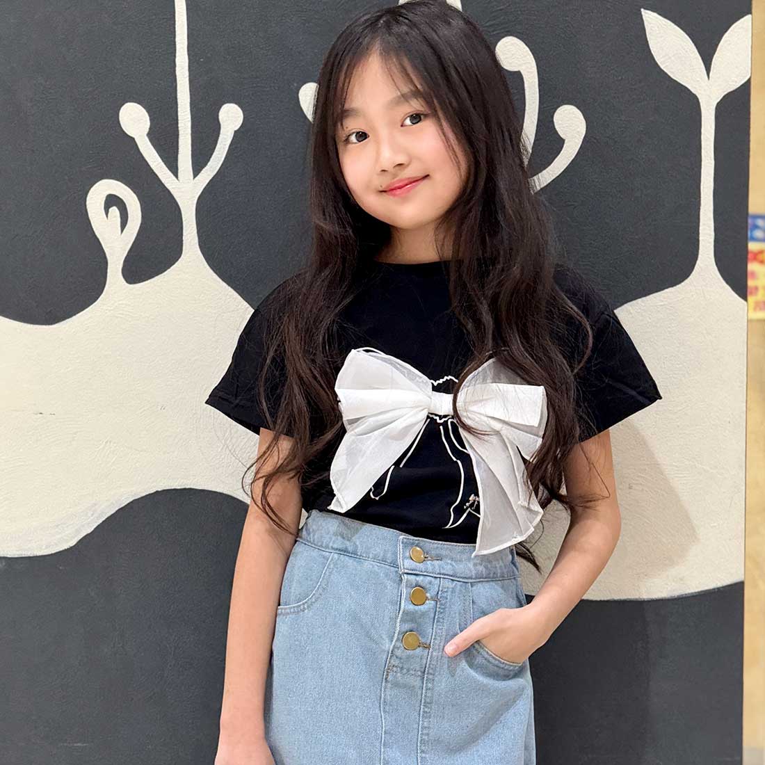 リボンモチーフＴシャツ