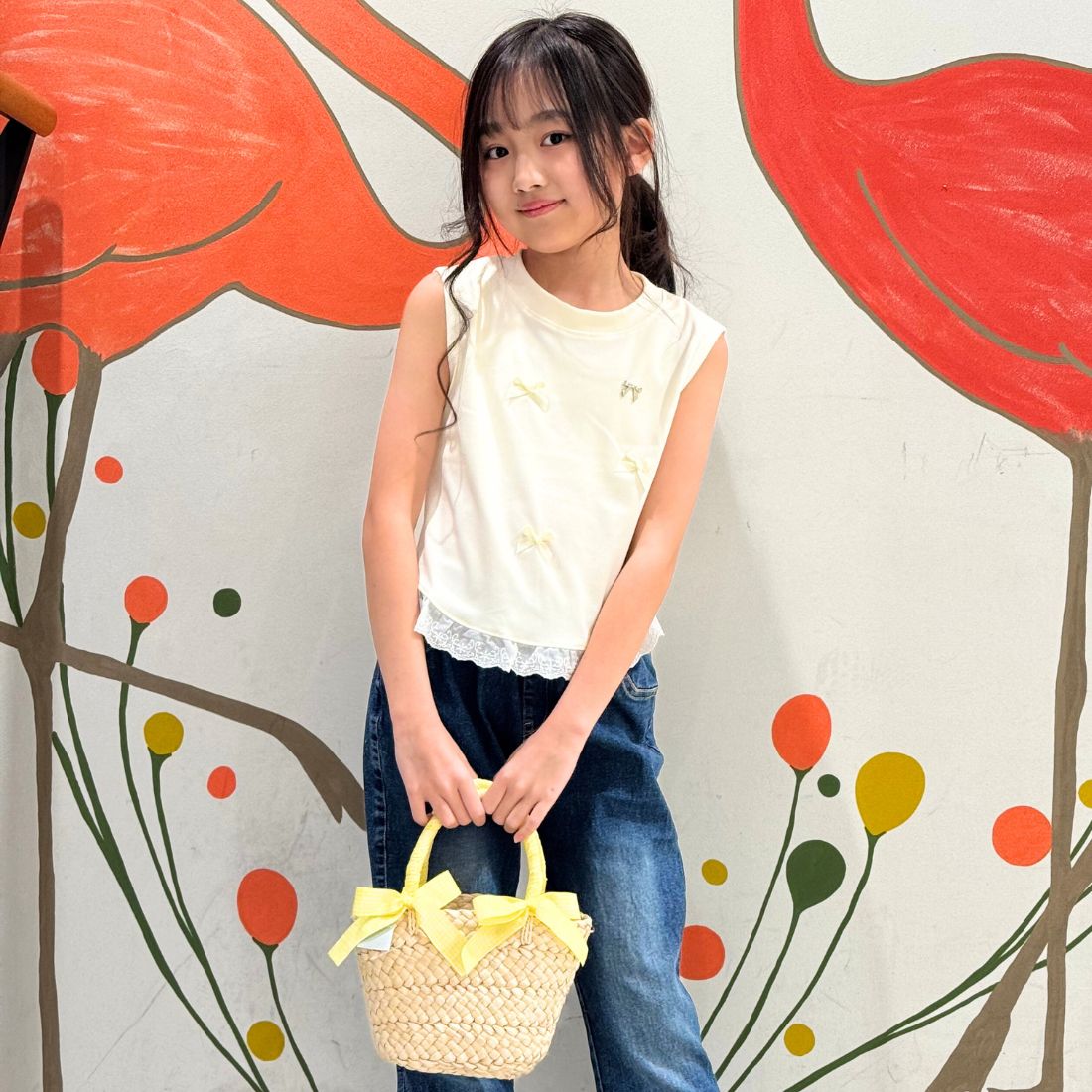 リボンモチーフタンクトップ