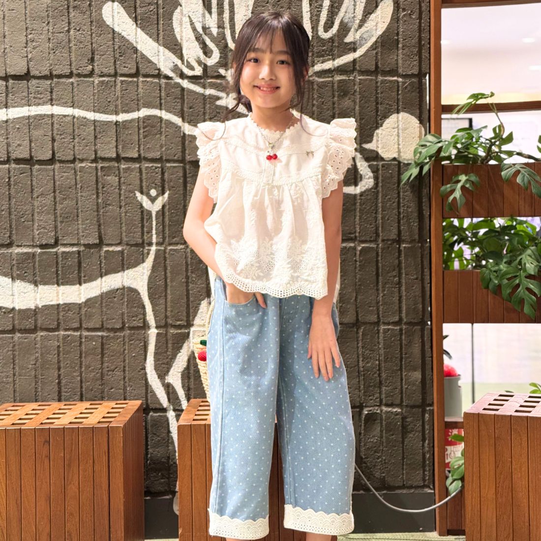 コットンレースチュニック