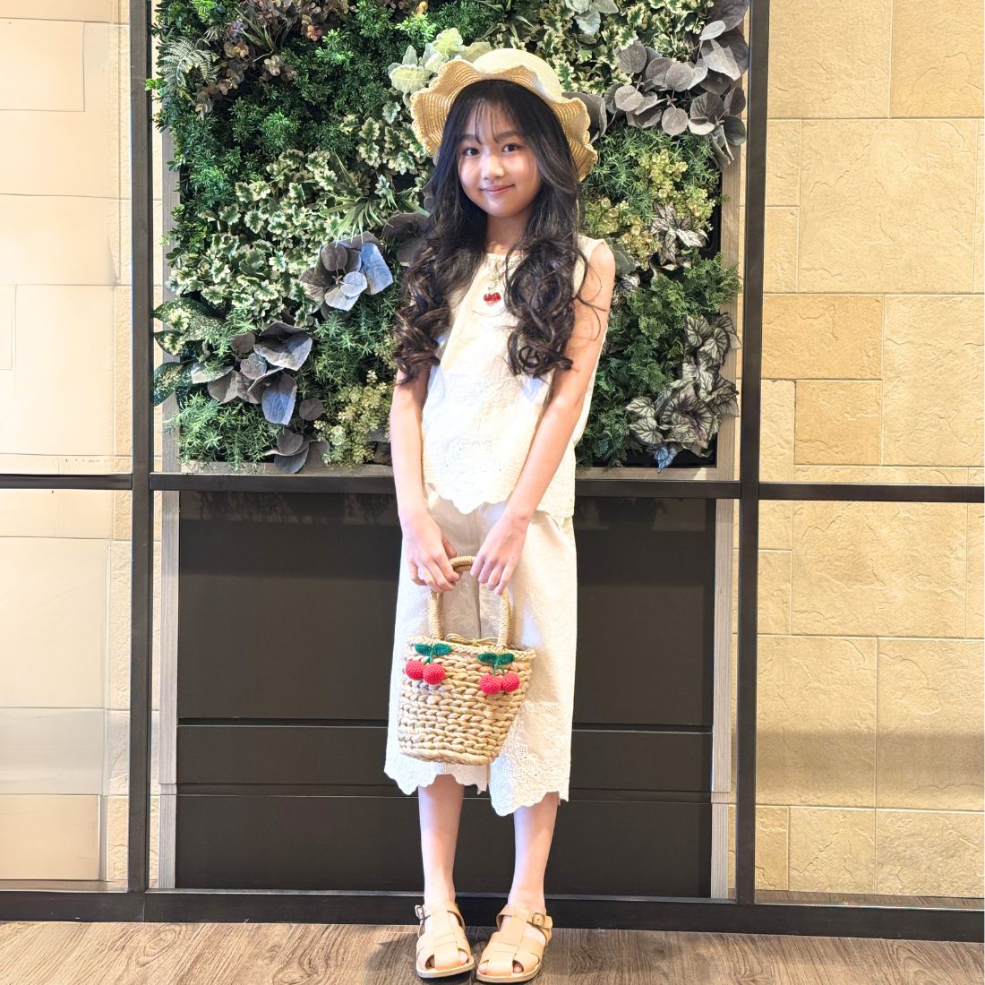 フラワー刺しゅうタンク+パンツセット