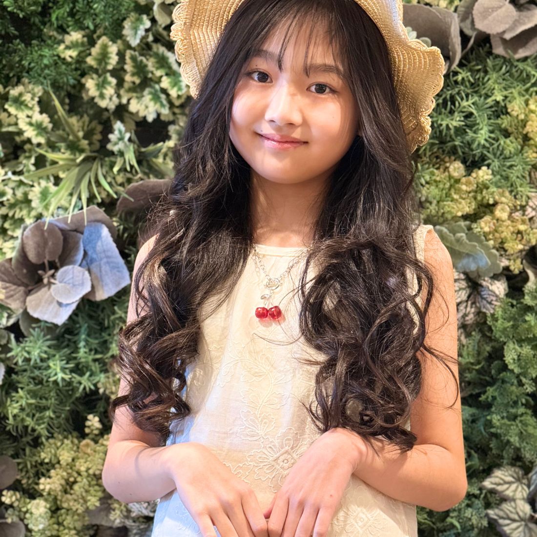 フラワー刺しゅうタンク+パンツセット