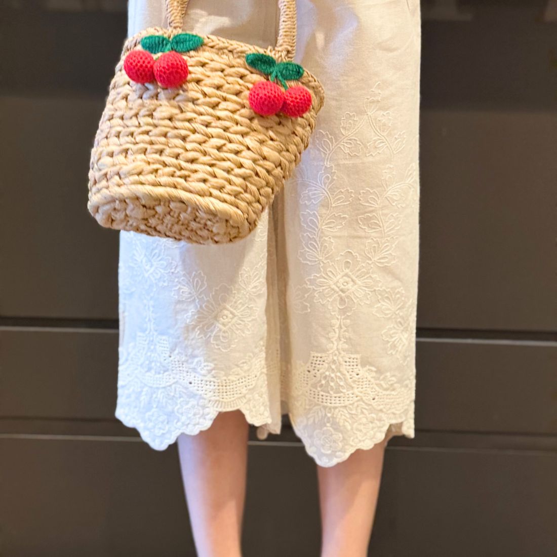 フラワー刺しゅうタンク+パンツセット