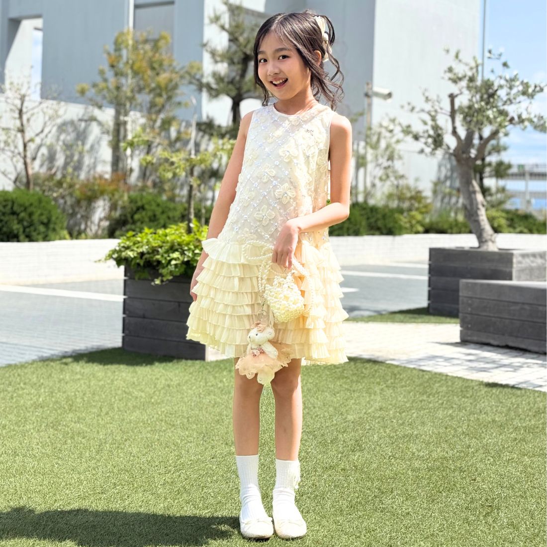 背リボンモチーフワンピース