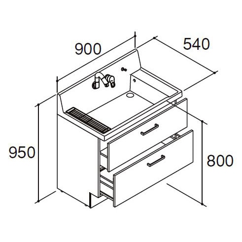 AR3CH-905SY ハイグレード INAX/LIXIL ピアラ洗面化粧台本体