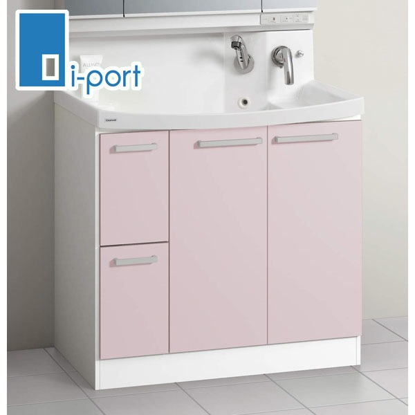 クリナップ ファンシオ 洗面化粧台セット 間口90 スキンケア3面鏡タイプ 取手ブラック 開きタイプ モノホワイト M-903NFNW / BNFH90TNTCWJTSB