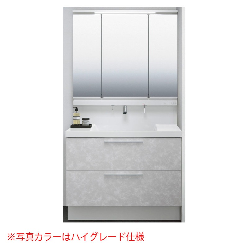 ###INAX/LIXIL ハイグレード クレヴィ 化粧台本体 フルスライドタイプ タッチレス水栓 間口900mm 一般地 受注生産〔HH〕 INAX&frasl;LIXIL ハイグレード クレヴィ 化粧台本体 引出タイプ 即湯タッチ