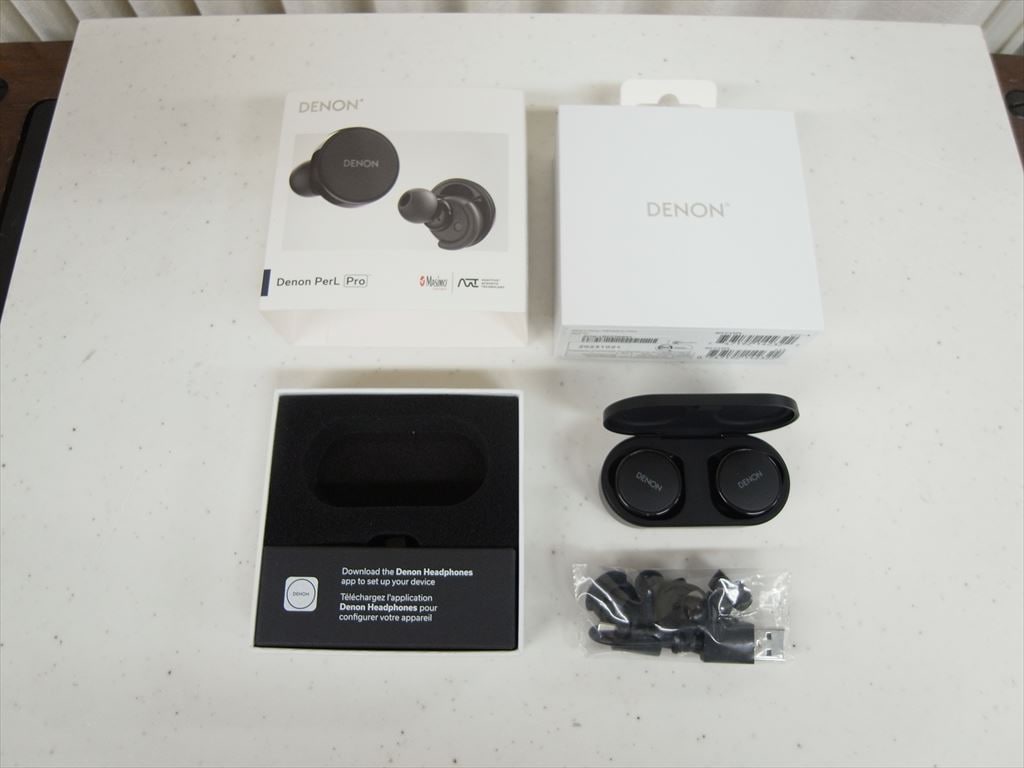 Denon PerL Pro ブラック Denon True Wireless Earbuds with Active Noise Cancellation