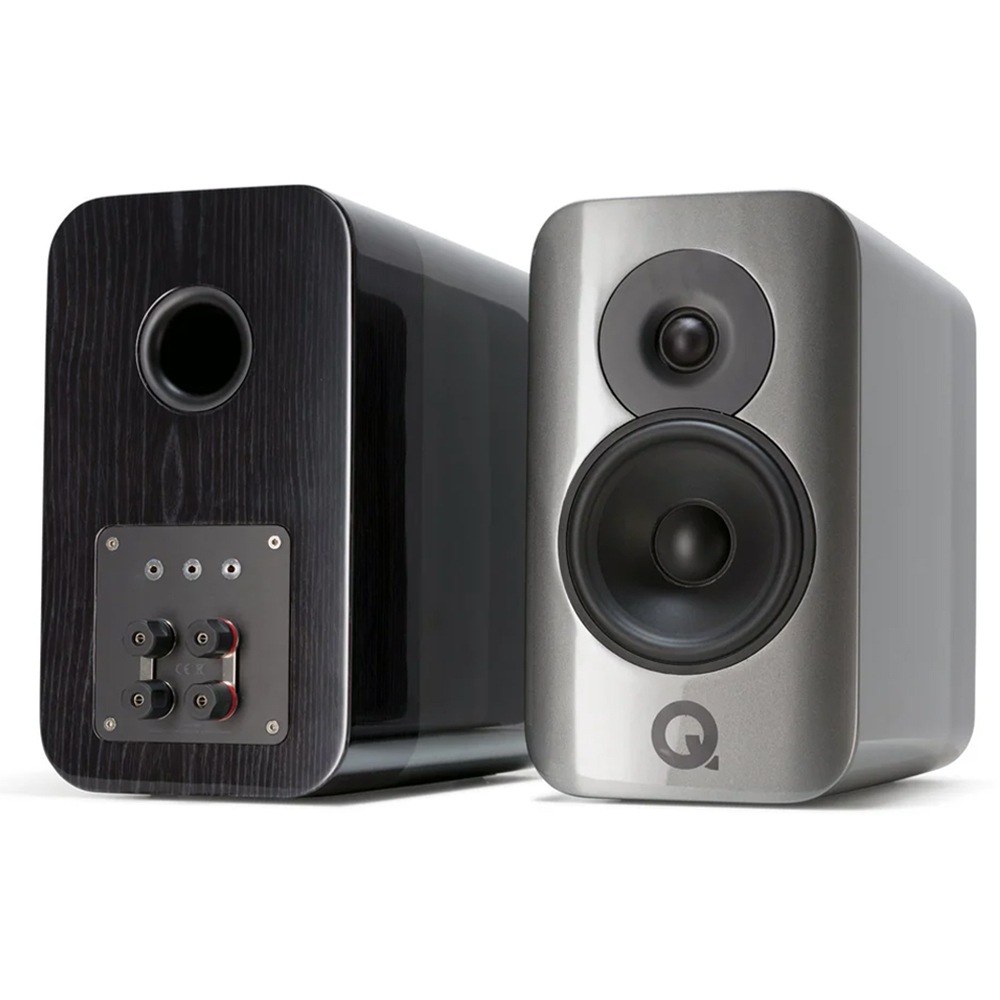 Q Acoustics - Q CONCEPT 300/グロスシルバー&エボニー（ペア）専用